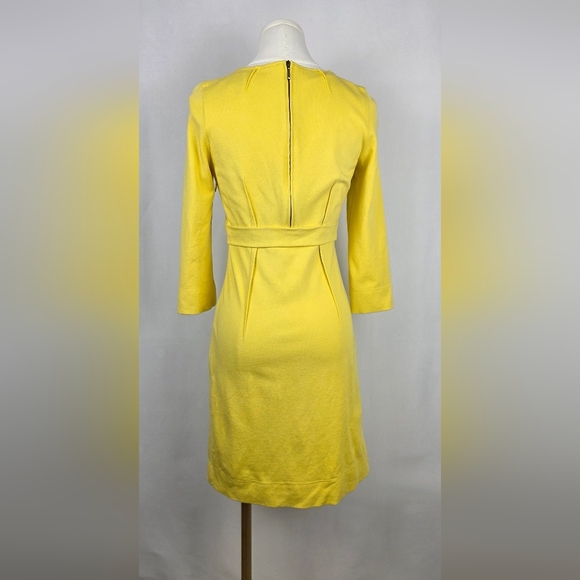 Luisa Cerano Yellow Midi Dress β Elegant Stretch Knit, Size US 4 - Picture 2 of 8